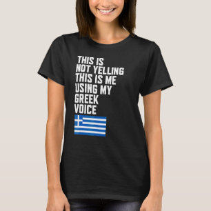 Camiseta Usando Meu Sinalizador de Voz Grega Eu Adoro Gréci