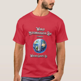 Camiseta Usar Formas De Vida. Dia Mundial da Meteorologia.