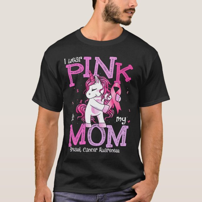 Camiseta Usar Rosa Para Minha Mãe Conscientização  (Frente)