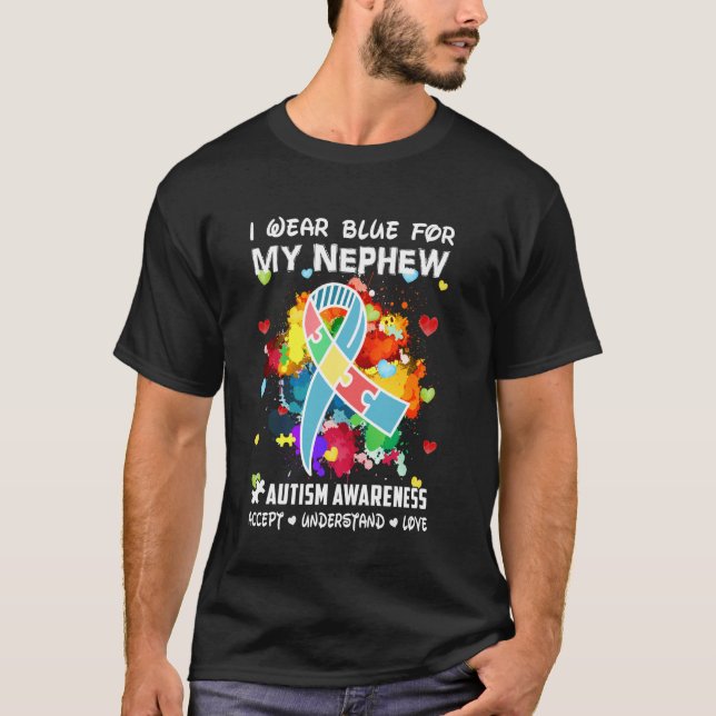 Camiseta Use a Cor Azul Para o Meu Sobrinho Aceitar Compree (Frente)