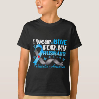Camiseta Use azul para conscientização sobre diabetes do ma