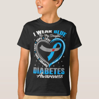 Camiseta Use azul para o dia da consciencialização da diabe