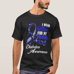 Camiseta Use Azul Pelo Meu Amigo T1d Conscientização do Dia