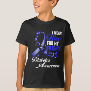 Camiseta Use Azul Pelo Meu Amigo T1d Conscientização do Dia