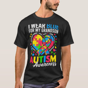 Camiseta Use Azul Pelo Meu Neto Conscientização Au Avó Nana