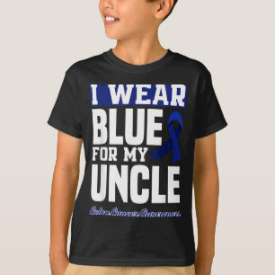 Camiseta Use Azul Pelo Tio Câncer Colorretal