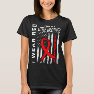 Camiseta Use Laço Vermelho Irmãozinho Conscientização Doenç