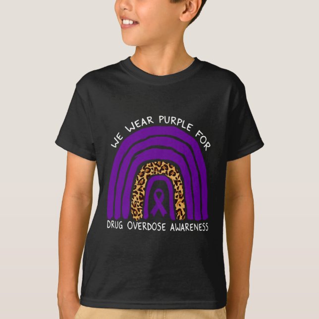 Camiseta Use o Arco-íris Roxo para a Conscientização sobre  (Frente)