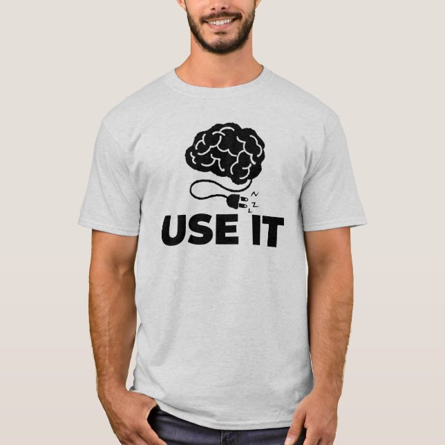 Camiseta Use-o - Design do cérebro (Frente)