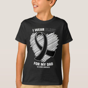 Camiseta Use Preto Pelo Meu Pai Conscientização do Câncer d