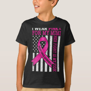Camiseta Use rosa mimi luta contra o cancro da mama é lutap