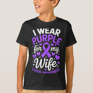 Camiseta Use roxo para o mês de conscientização sobre lúpus