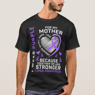 Camiseta Use Roxo Pela Mamãe Fita de Conscientização do Lúp
