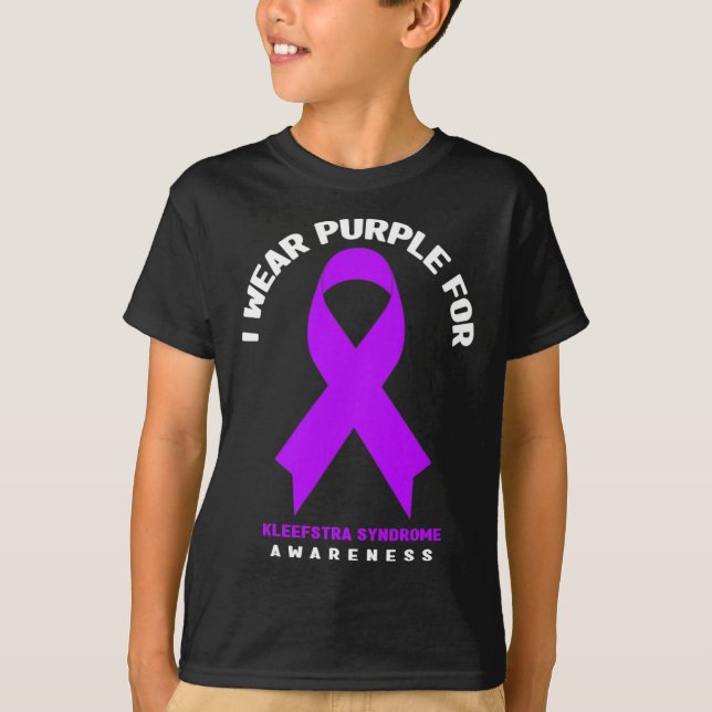 Camiseta Use Roxo Pelo Dia de Conscientização da Síndrome d (Frente)