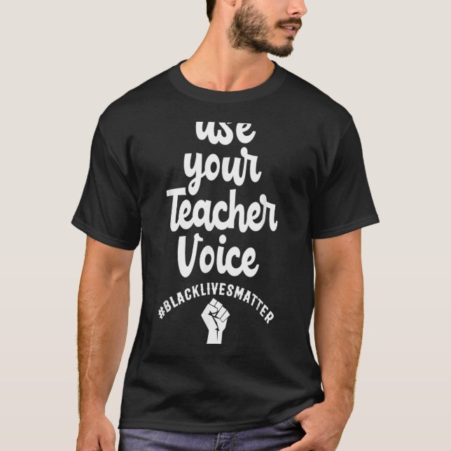 Camiseta Use sua voz de professor História negra afro (Frente)