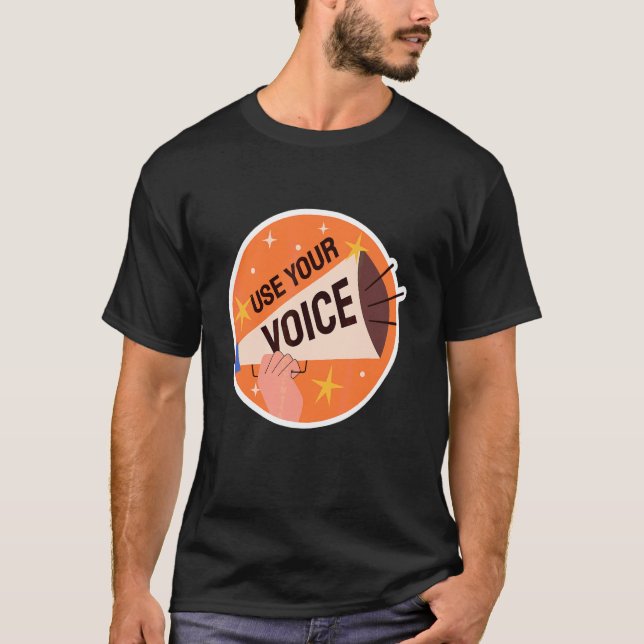 Camiseta Use Sua Voz Marcha Retrô pelos Direitos Humanos da (Frente)