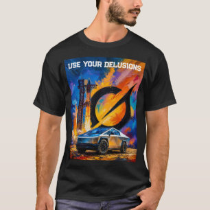 Camiseta Use Suas Ilusões Tesla Cybertruck Starship Grok