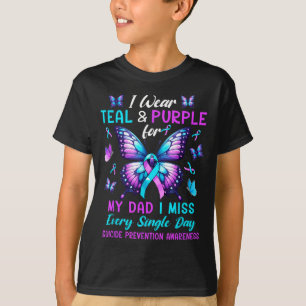 Camiseta Use Verde-azulado Roxo Para Prevenção de Suicídio