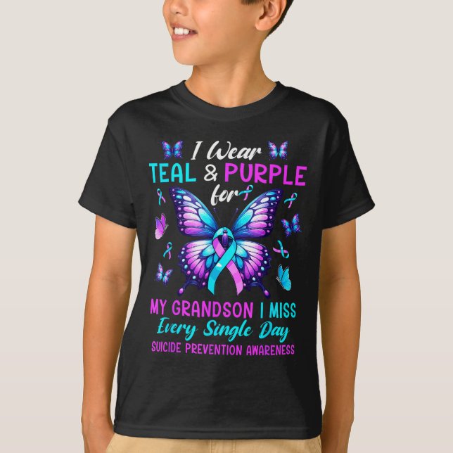Camiseta Use Verde Claro &amp; Roxo Pelo Neto Prevenção de  (Frente)