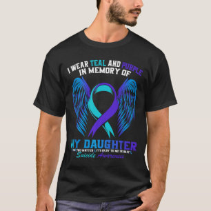 Camiseta Use Verde Claro E Roxo Pela Suicídio De Filha