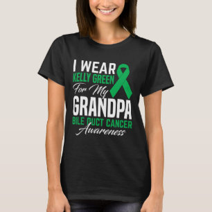 Camiseta Use Verde Kelly Pelo Meu Avô Câncer de Ducto Bilia
