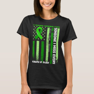 Camiseta Use Verde para a Consciencialização da Saúde Menta