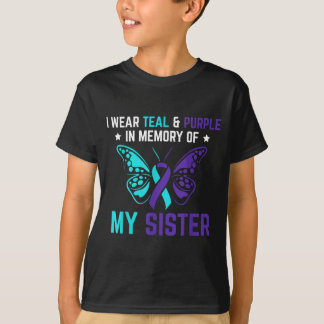 Camiseta Use Verde Roxo Em Memória Da Conscientização Da Ir