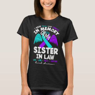 Camiseta Use Verde Teal E Roxo Em Memória Da Cunhada