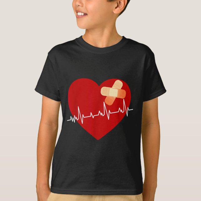 Camiseta Use Vermelho Neste Fevereiro Para a Conscientizaçã (Frente)