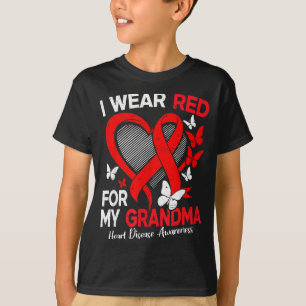 Camiseta Use vermelho para a conscientização sobre doenças 