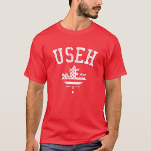 Camiseta USEH Funny Canadense Eh American Canada Flag Cana