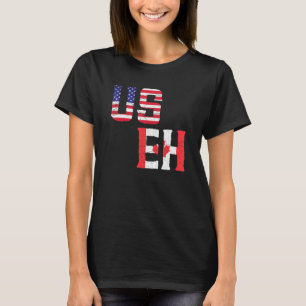 Camiseta Useh Maple Leaf U Flag Patriotic Canadian America