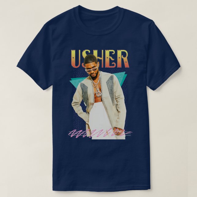 Camiseta Usher Retro-Aestética Fan Art Mug (Frente do Design)