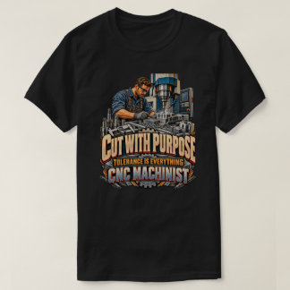 Camiseta Usinagem de Precisão de Torneamento CNC Vintage