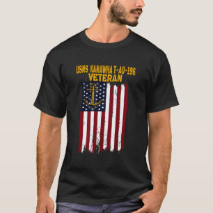 Camiseta Usns Kanawha T-Ao-196 Oiler de Reposição Vet