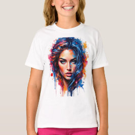 Camiseta Uso cromático - Retrato de Neon Splash