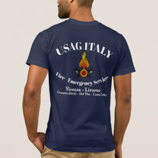 CAMISETA USO DE VICENZA DO DEPT DE INCÊNDIO EM ITÁLIA