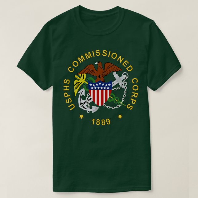 Camiseta USPHS Encomendou Corps com BackGrd (Frente do Design)