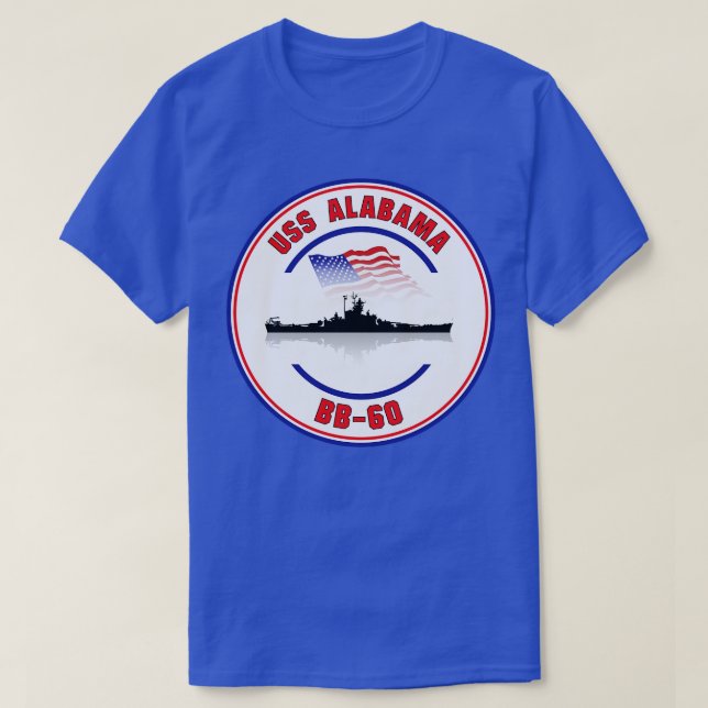 Camiseta USS Alabama BB60 TShirt (Frente do Design)
