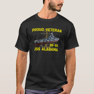 Camiseta USS Alabama BB 60 Veteranos do Batalhão Dia Padre 