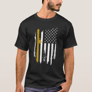 Camiseta USS America CV 66 Aircraft Carrier American Flag