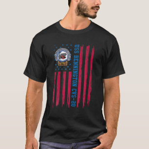 Camiseta USS Bennington CVS-20 EUA Flag Aircraft Carrier Ve