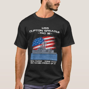 Camiseta USS Clifton Sprague FFG 16 Classe Frigate American