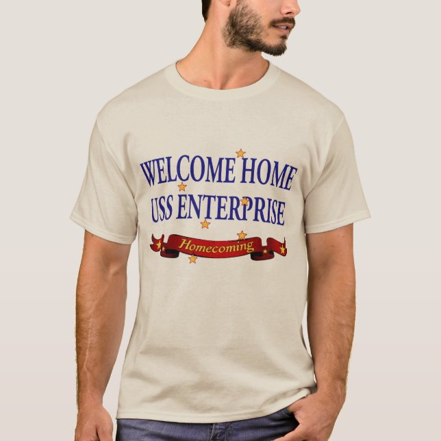 Camiseta USS Enterprise Home bem-vinda (Frente)