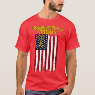 Camiseta USS FFFG9 Frigar Veteranos Prêmio de Dia de os pai