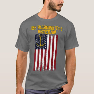 Camiseta USS FFFG-9 Frigar Veteranos Dia de os pais Premiu