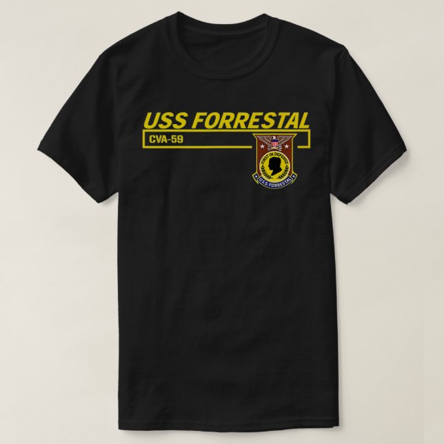 Camiseta USS Forrestal CVA59 (Frente do Design)
