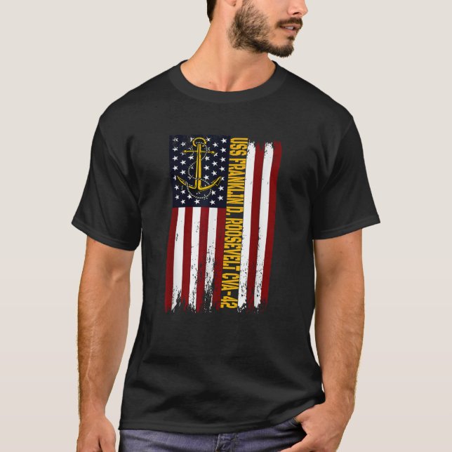 Camiseta USS Franklin D Roosevelt CVA 42 Transportadora de  (Frente)