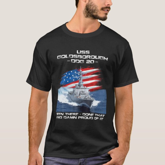 Camiseta USS Goldsborough DDG-20 Destroyer Ship Veterans Da (Frente)