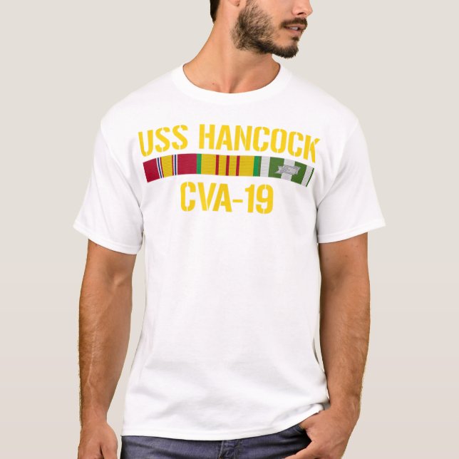 Camiseta USS Hancock CVA19 Vietnam Veterano (Frente)